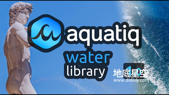 Blender插件-三维水流喷泉大海瀑布特效预设 Water Library Aquatiq 1.0.0