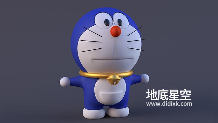 3D模型-卡通动漫角色电影哆啦A梦机器猫角色C4D模型