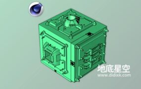 C4D插件-物体表面生成多边形城市建筑预设 Poly Greeble V1.3 Win/Mac