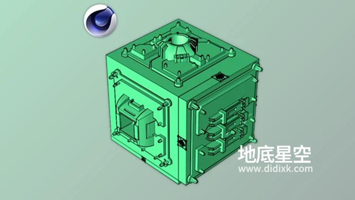 C4D插件-物体表面生成多边形城市建筑预设 Poly Greeble V1.3 Win/Mac