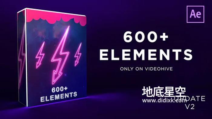 AE模板-600+创意MG卡通画笔圆圈涂鸦线条笔刷路径转场动画元素