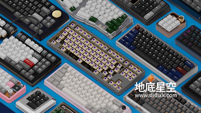 Blender插件-键盘模型预设渲染工具包 Keyboard Render Kit 2