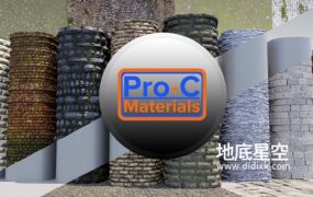 Blender插件-程序化材质预设库 Pro-C Materials