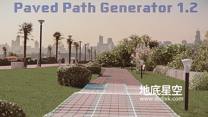 Blender插件-20组三维道路生长器 Paved Path Generator V1.2