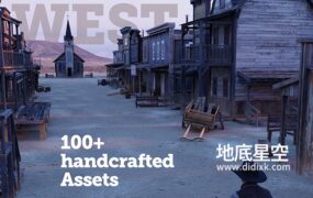 3D模型-100+西部世界主题人物角色与建筑道具资产模型贴图合集