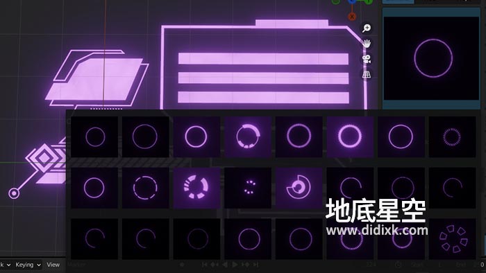 Blender插件-160个科幻HUD元素动画 Scifi Hud V1.4