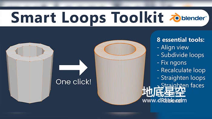 Blender插件-布线优化建模工具包 Smart Loops Toolkit V1.01