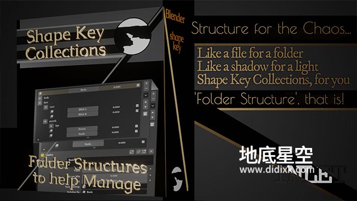 Blender插件-形态键整理 Shape Key Collections V1.00