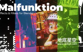 Blender插件-创意绘画风格渲染滤镜 Malfunktion Effects & Filters V1.1
