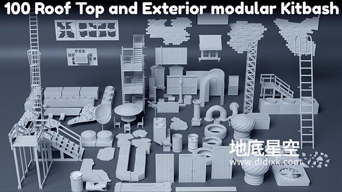 3D模型-楼顶设施模型