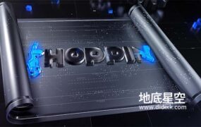 AE模板-高科技感卷轴绘图LOGO片头动画