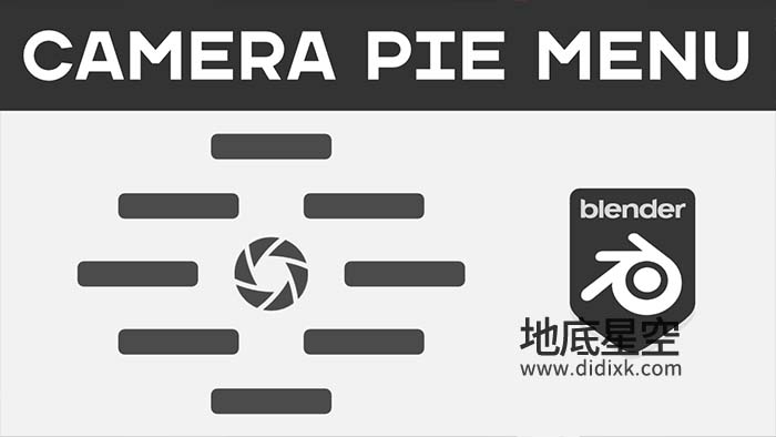 Blender插件-摄像机饼状菜单栏便捷操作工具 Camera Pie Menu V1.11