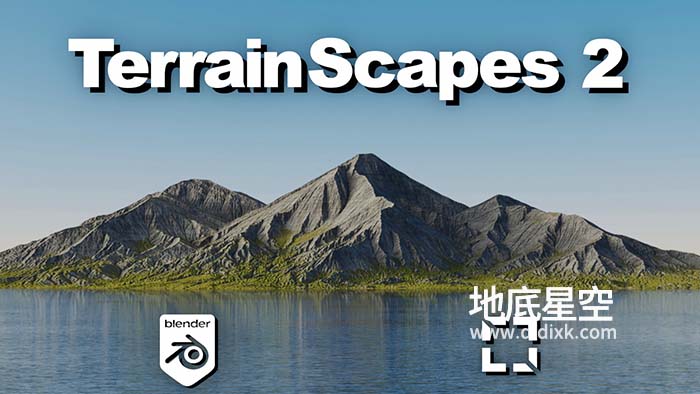 Blender插件-天空地形山水自然环境生成器 TerrainScapes V2.0