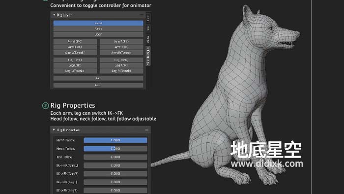 3D模型-野狼白模