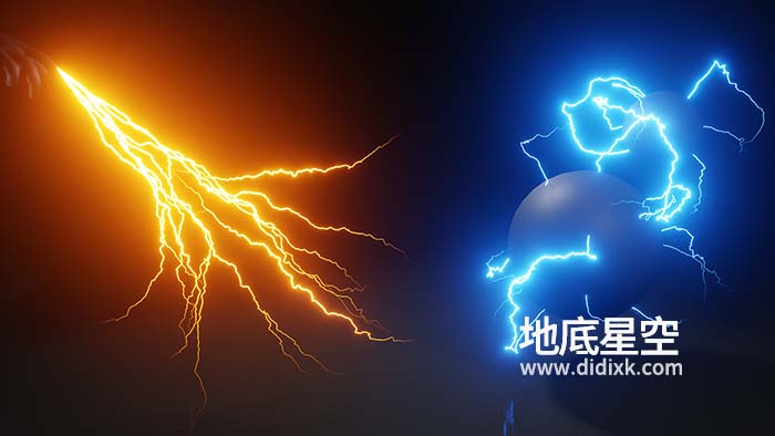 Blender插件-闪电特效生成器插件 Lightning Bolts Generator V3.2