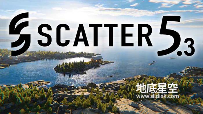 Blender插件-花草树木模型随机分布散步生成插件 Blender Market – Scatter 5.3