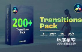 达芬奇预设-200种镜头移动旋转缩放拉伸无缝转场过渡