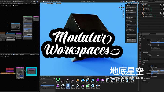 Blender插件-预设库管理工具 Modular Workspaces+使用教程
