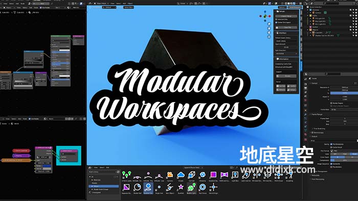 Blender插件-预设库管理工具 Modular Workspaces+使用教程