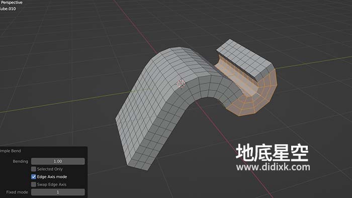 Blender插件-模型弯曲细分网格效果器 Simple Bend v2.2.0