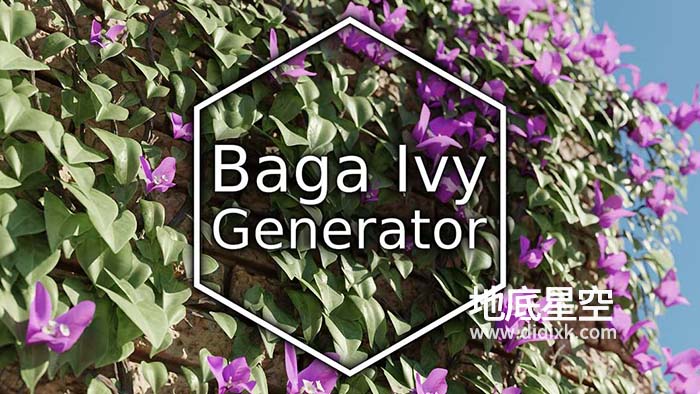 Blender插件-爬山虎常春藤生成插件 Baga Ivy Generator V1.0.3
