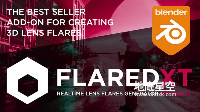 Blender插件-镜头光效耀斑 Flared V1.9.4 – Lens Flares In Blender
