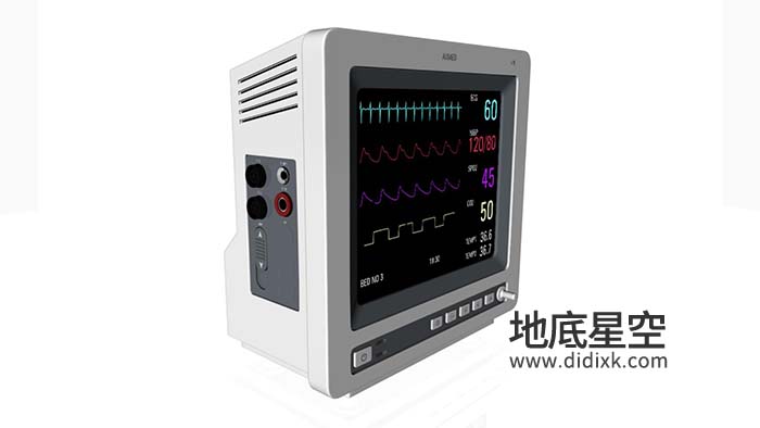 3D模型-多参数监护仪临床重症监护仪医疗设备