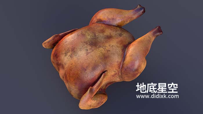 3D模型-熏鸡烤鸡C4D模型