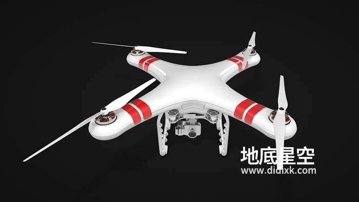 3D模型-大疆精灵3无人飞机飞机C4D模型