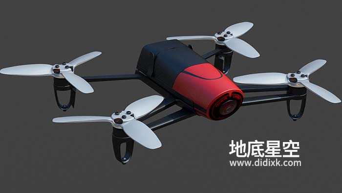3D模型-派诺特Parrot Bebop无人机C4D模型