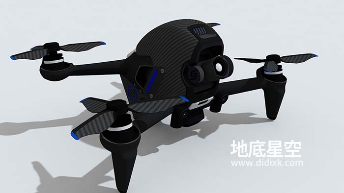 3D模型-大疆无人机DJI FVP C4D模型
