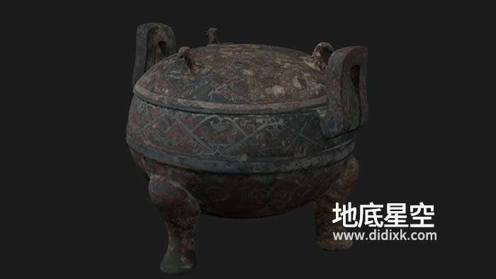 3D模型-中国古代青铜器鼎C4D模型