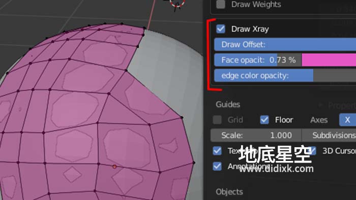 Blender插件-模型顶部网格绘制 Draw Xray 3.0 With Snap