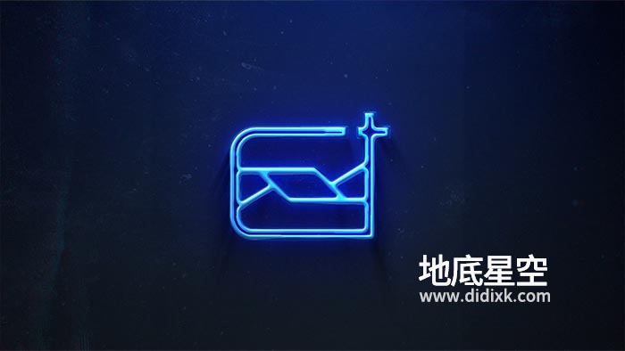 AE模板-霓虹灯灯管发光标志logo展示动画