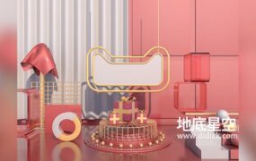 3D模型-天猫头场景C4D模型