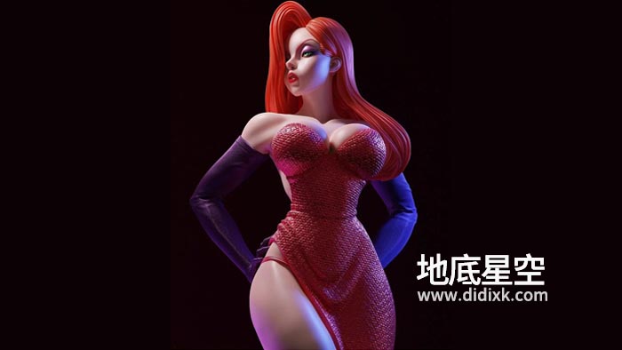 3D模型-杰西卡《谁陷害了兔子罗杰》影视角色雕塑3D打印模型