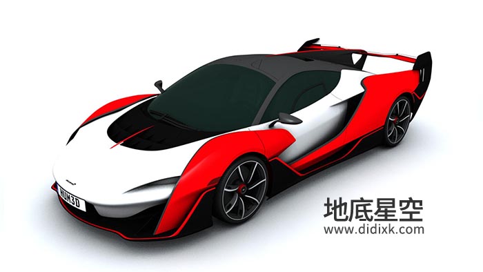 3D模型-2021款迈凯伦军刀全新超级跑车C4D模型