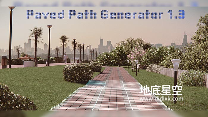 Blender插件-20组三维道路生长器 Paved Path Generator V1.3