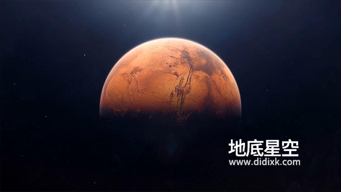 视频素材-宇宙太空中的火星旋转