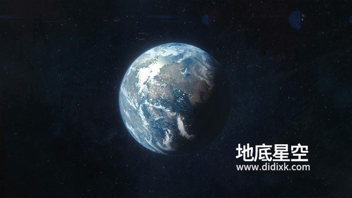 视频素材-宇宙太空中的地球旋转