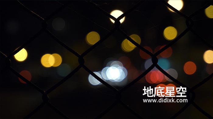 视频素材-夜晚城市灯光车灯虚化视频动画