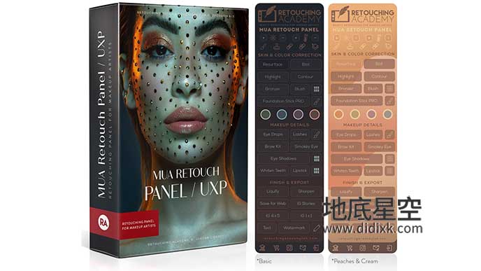 PS插件-商业图片人物磨皮美容 Retouching Academy – MUA Retouch Panel V1.0.1 Win/Mac + 使用教程