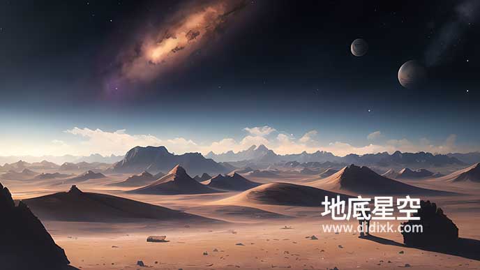 广阔的科幻太空殖民地图