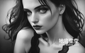 黑白女性胶卷特写照片