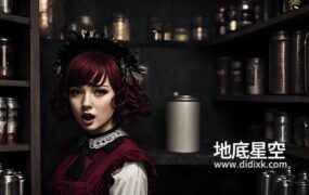 储藏室中的红头发女仆图