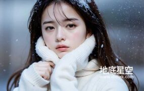 冬天室外美女照片