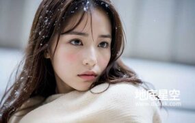 冬天室外美女照片