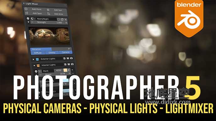 Blender插件-摄像机灯光设置插件 Photographer 5.0.6 + 预设库