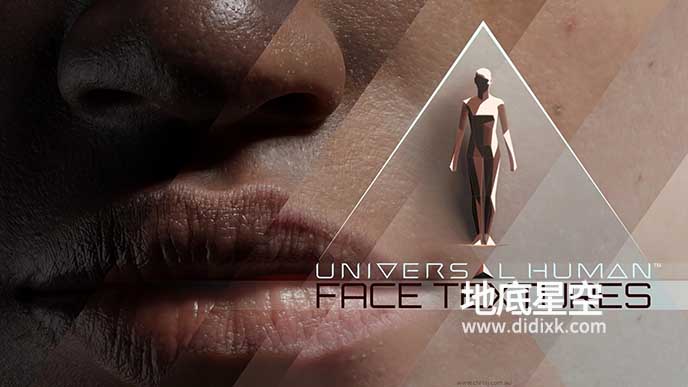 Blender预设-人脸皮肤贴图纹理素材 Universal Human Face Textures 1.0