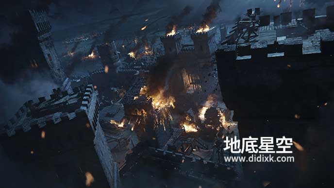3D模型-中世纪城堡战争城墙塔楼